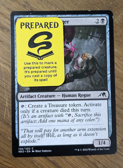 Prepared Keyword Token -MtG Ability Markers, MtG Keyword Counters. 25mm Hexagon Markers, Multiple Colour Combinations