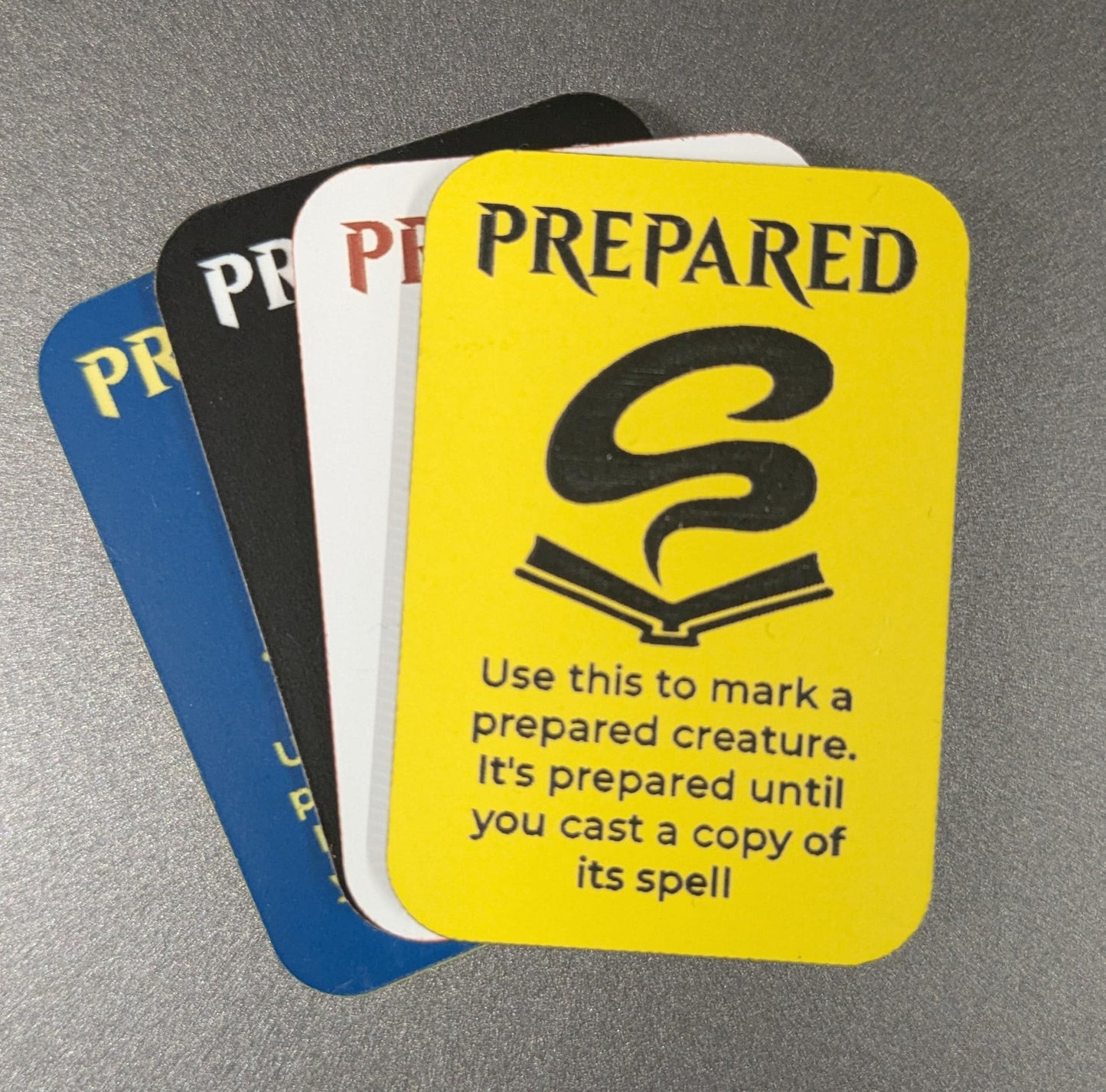 Prepared Keyword Token -MtG Ability Markers, MtG Keyword Counters. 25mm Hexagon Markers, Multiple Colour Combinations
