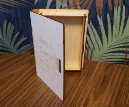 Personalised Plywood Secret Book Box - Laser Cut