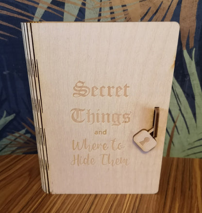 Personalised Plywood Secret Book Box - Laser Cut