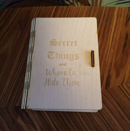 Personalised Plywood Secret Book Box - Laser Cut