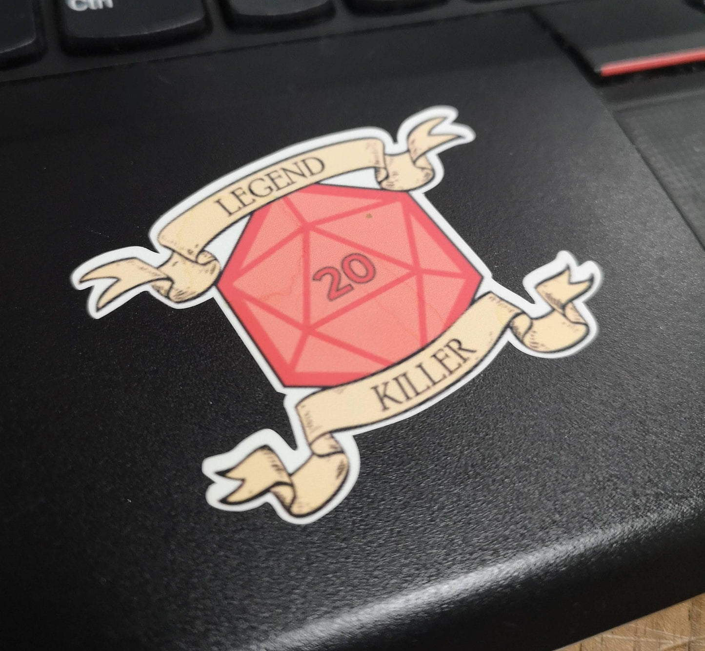 Dungeons and Dragons Themed Matt Vinyl Sticker Sheet - 3 Large DnD themed Stickers and 10 Dice Stickers