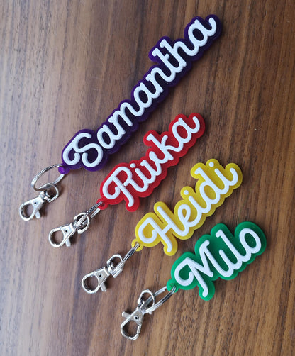 Personalised Name Keychain/Backpack tag/Lunchbox tag