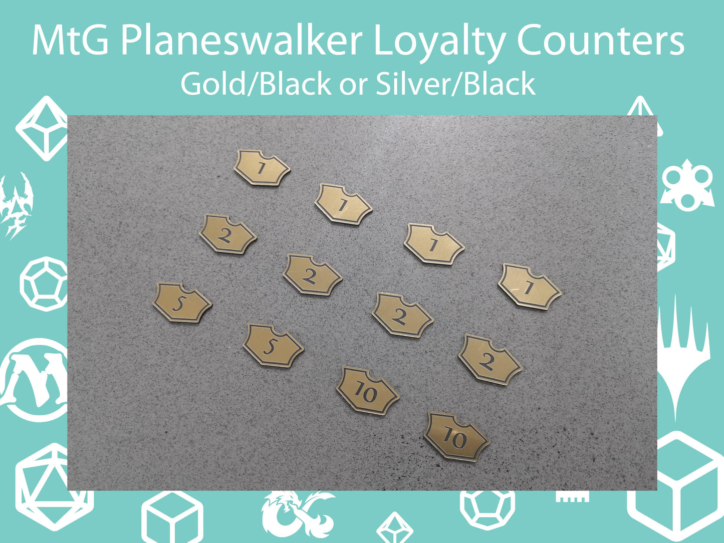 Magic the Gathering - Set of 12 Planeswalker Loyalty Counters