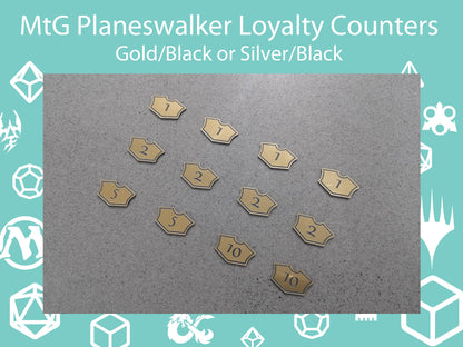 Magic the Gathering - Set of 12 Planeswalker Loyalty Counters