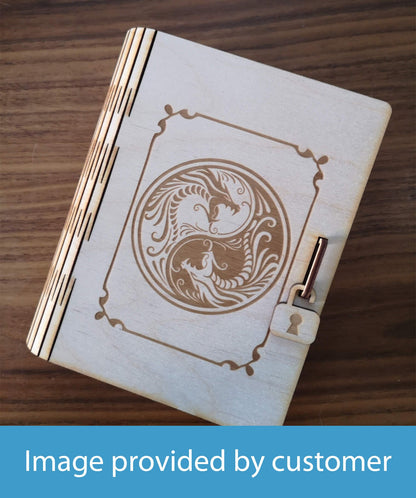 Personalised Plywood Secret Book Box - Laser Cut