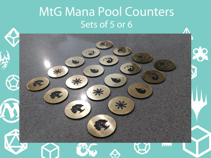 Magic the Gathering - Set of 5 or 6 Mana Tokens