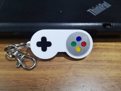 SNES Control Pad Keychain/Keyring/Backpack tag/Lunchbox tag