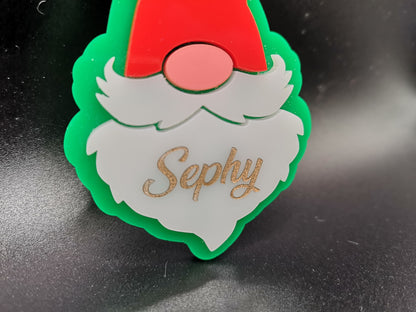Personalised Santa Gonk Christmas Tree Decoration
