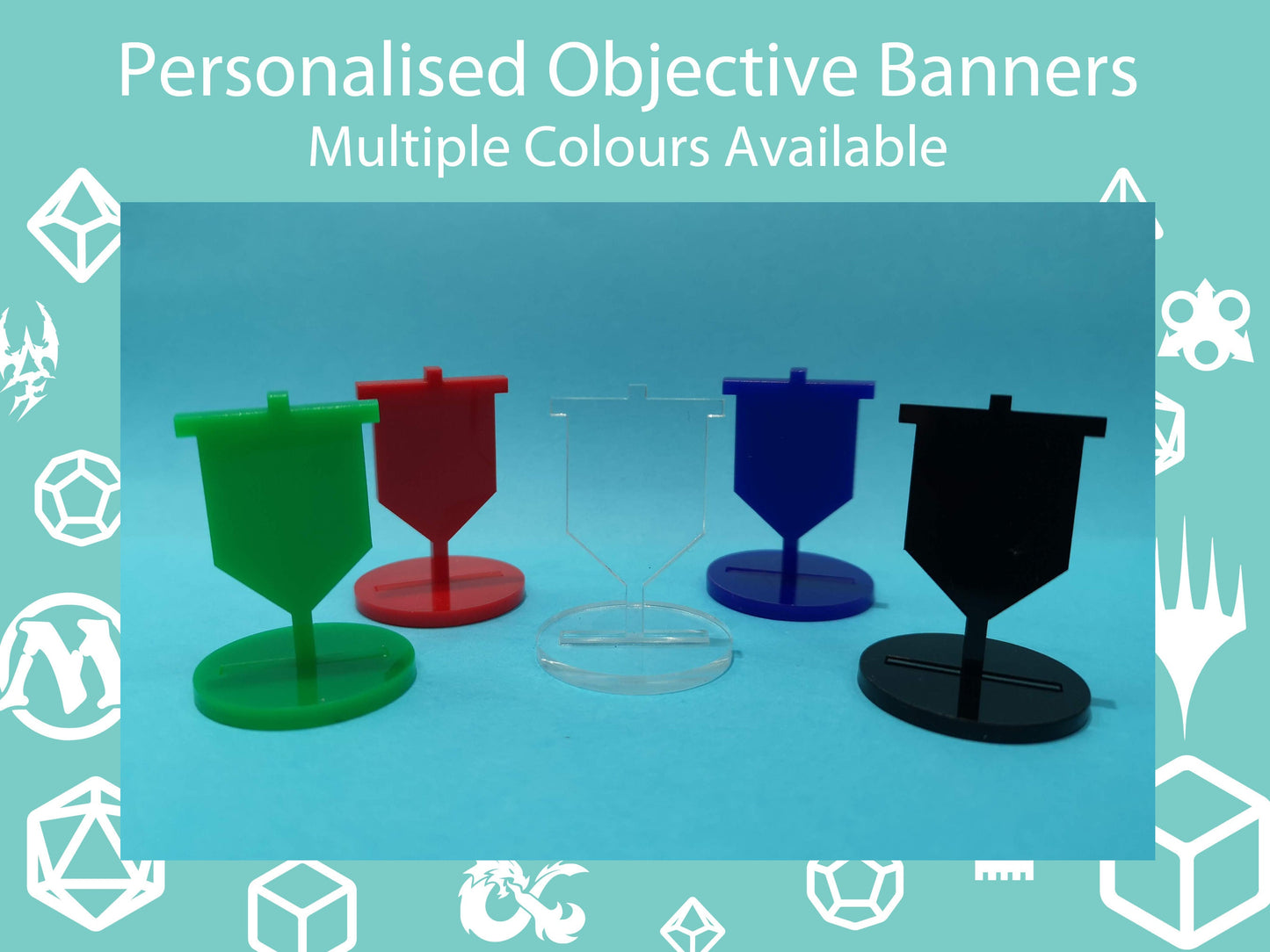 Personalised Objective Banners - Ideal for WH40K, Warhammer and other TTRPG
