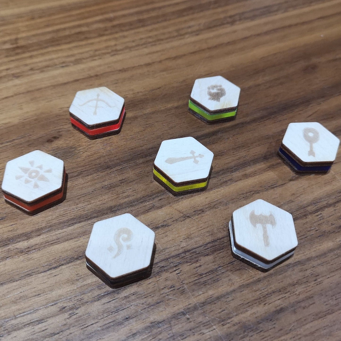 D&D Class Icon Markers - Plywood and Acrylic