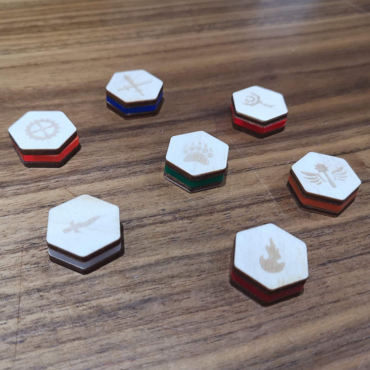 D&D Class Icon Markers - Plywood and Acrylic
