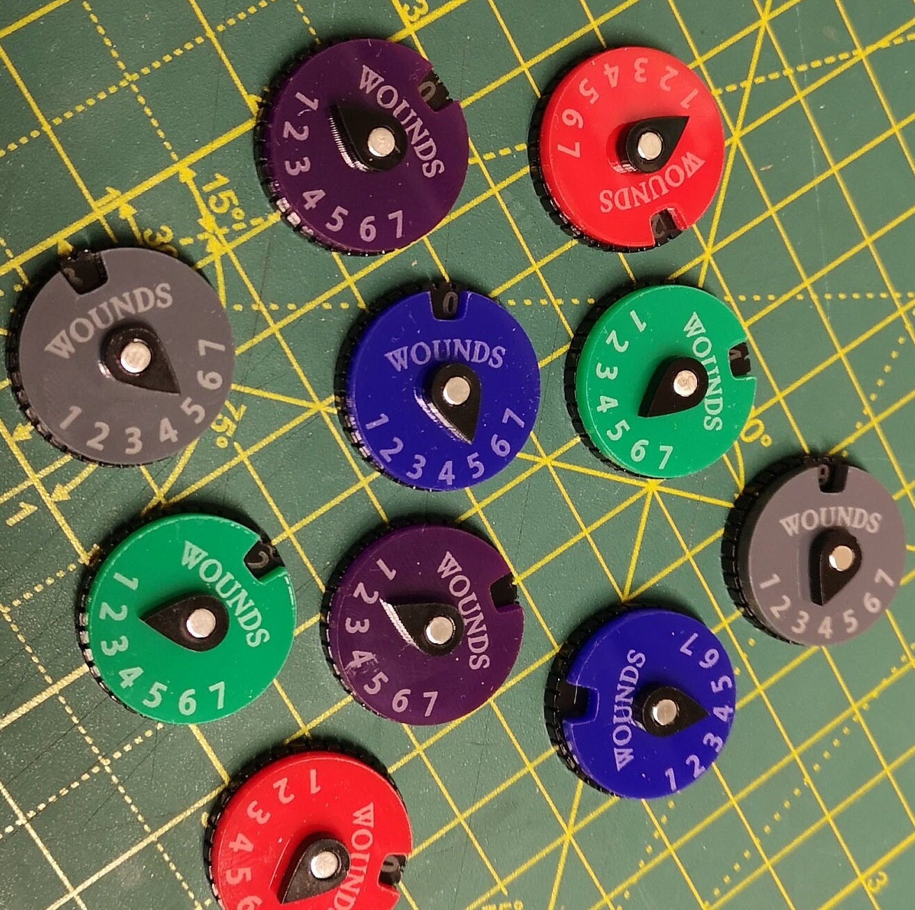 Wound Counter Dials (0-79) Set of 2 - WH40K, Magic the Gathering and Dungeons and Dragons